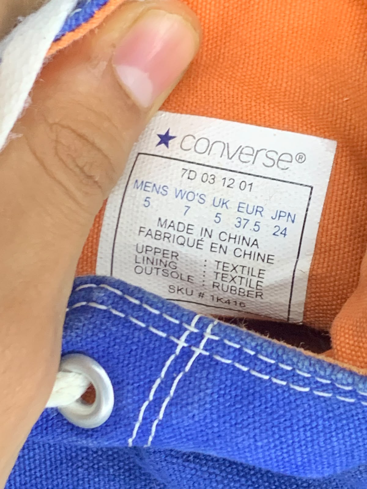 Converse Chuck Taylor All Star – Blue / Orange | EU 37.5 (Sr000011)